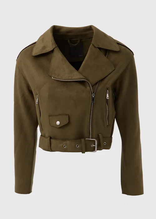 Khaki Biker Jacket - 8 Image 5