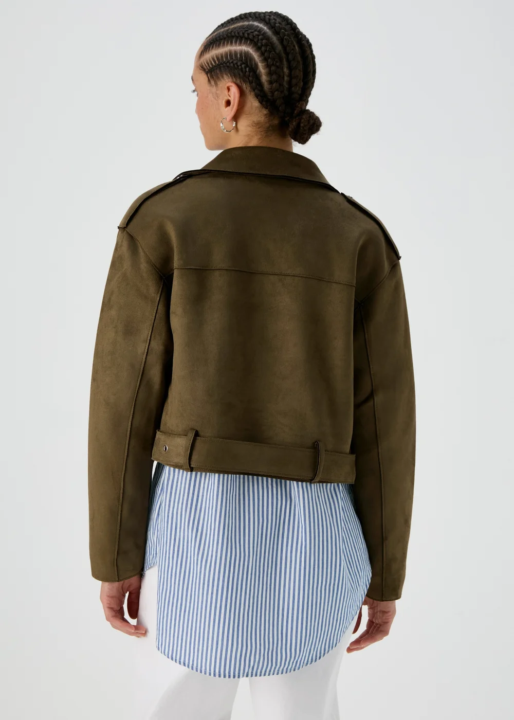 Khaki Biker Jacket - 8 Image 2