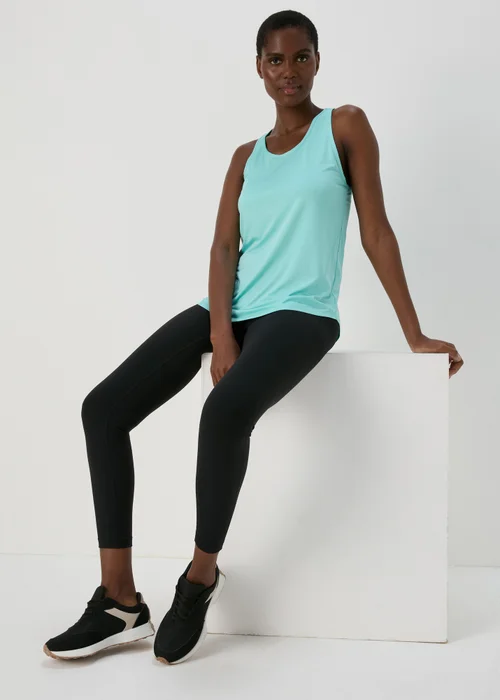 Souluxe Blue Mesh Sports Vest Top - S Image 4