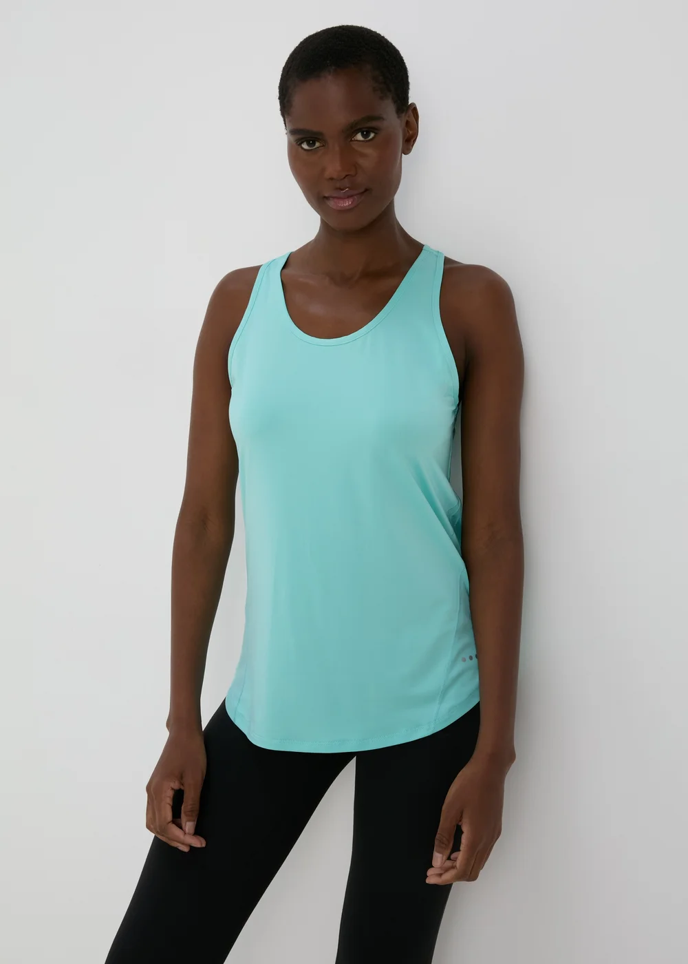 Souluxe Blue Mesh Sports Vest Top - S Image 1