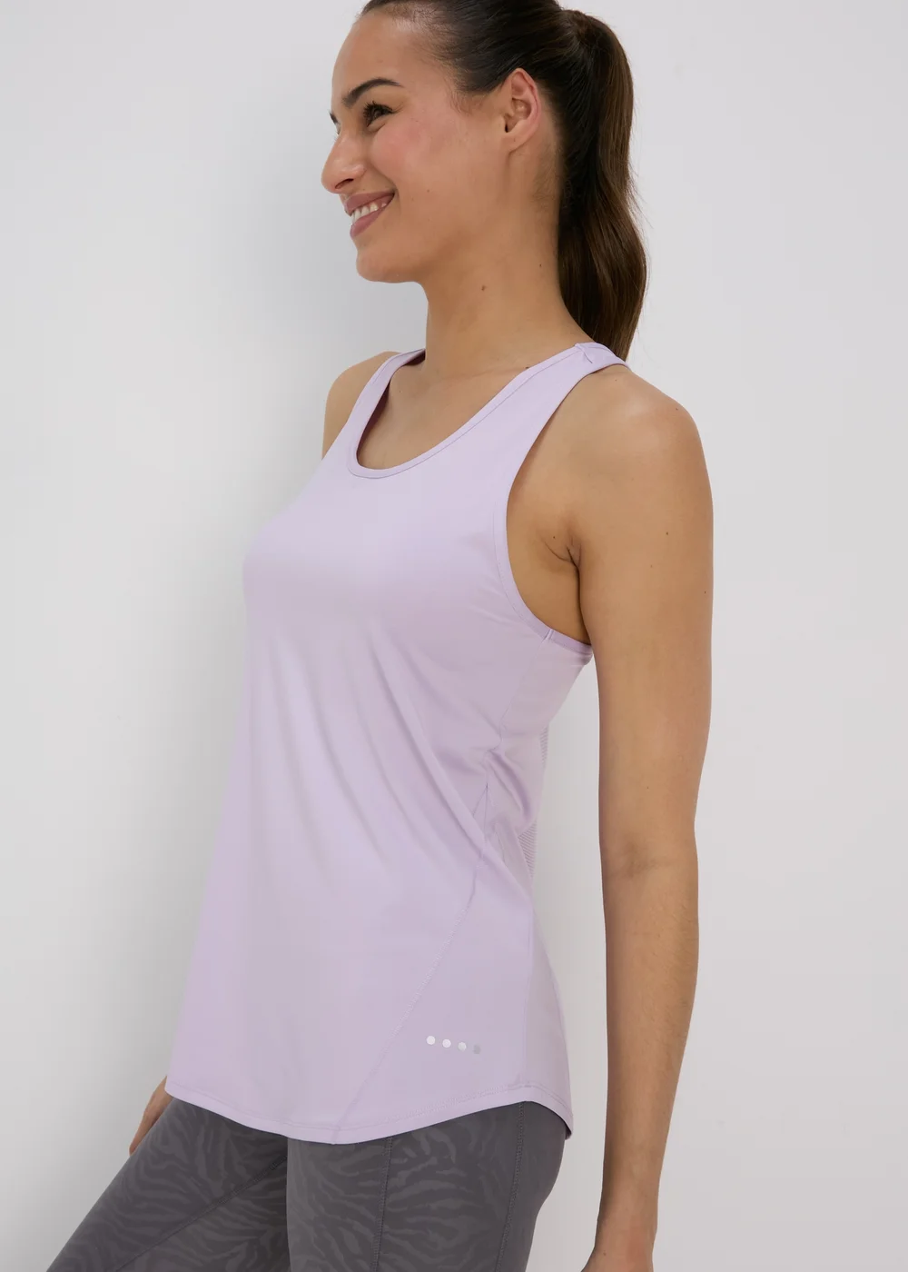 Souluxe Lilac Mesh Detail Vest - Small Image 3