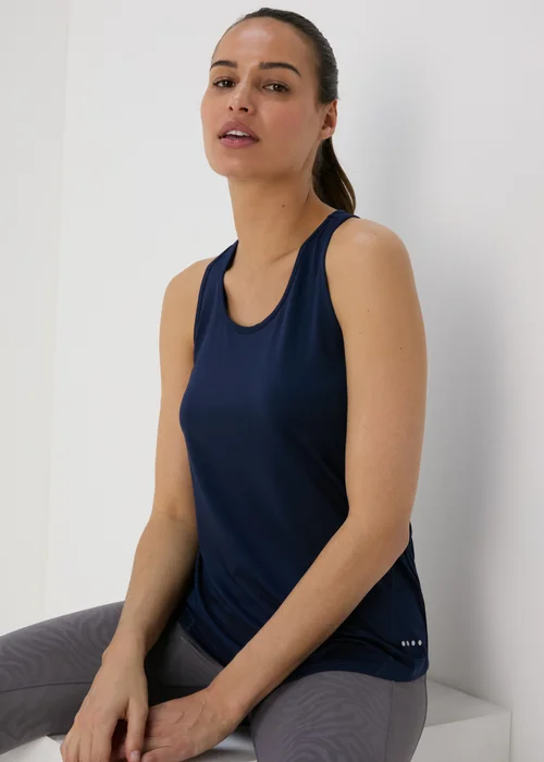 Souluxe Navy Mesh Detail Vest - Small Image 1