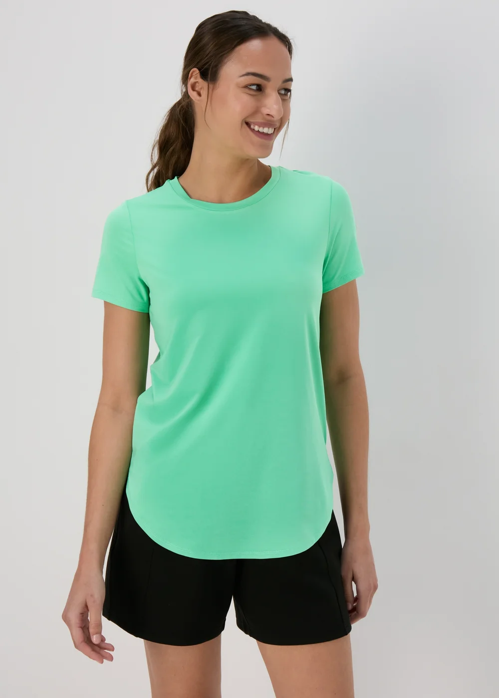 Souluxe Green Longline T-Shirt - S Image 1