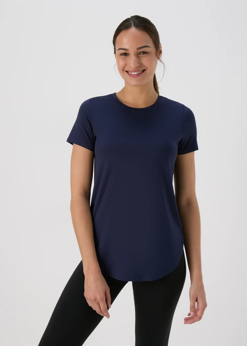 Souluxe Navy Longline T-Shirt - Small Image 1