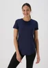 Souluxe Navy Longline T-Shirt - Small Image 1