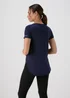 Souluxe Navy Longline T-Shirt - Small Image 2