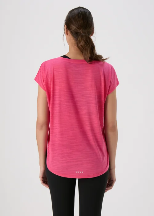 Souluxe Pink V Neck T-Shirt - Small Image 2