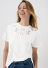 White Cutwork Design T-Shirt - Size 8 Image 1