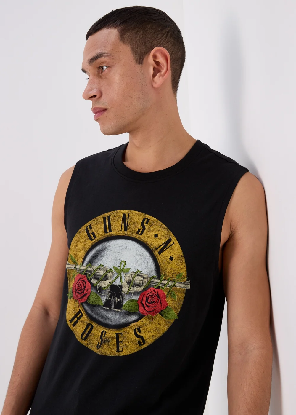 Black Gun & Roses Vest - S Image 1