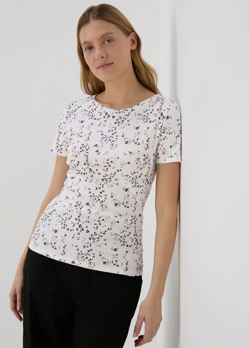 White Heart Print Perfect T-Shirt - 8 Image 1