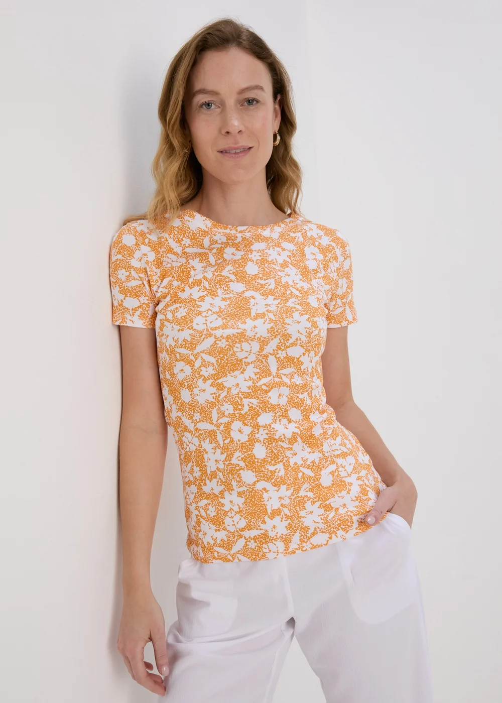 Orange Ditsy T-Shirt - 8 Image 1