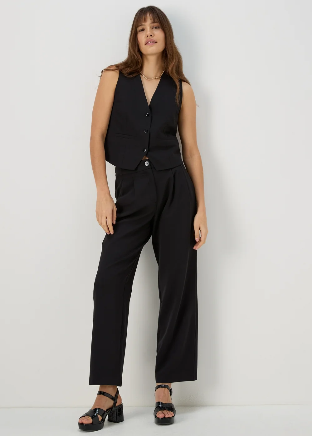 Et Vous Black Wide Leg Trousers - 8 Image 1