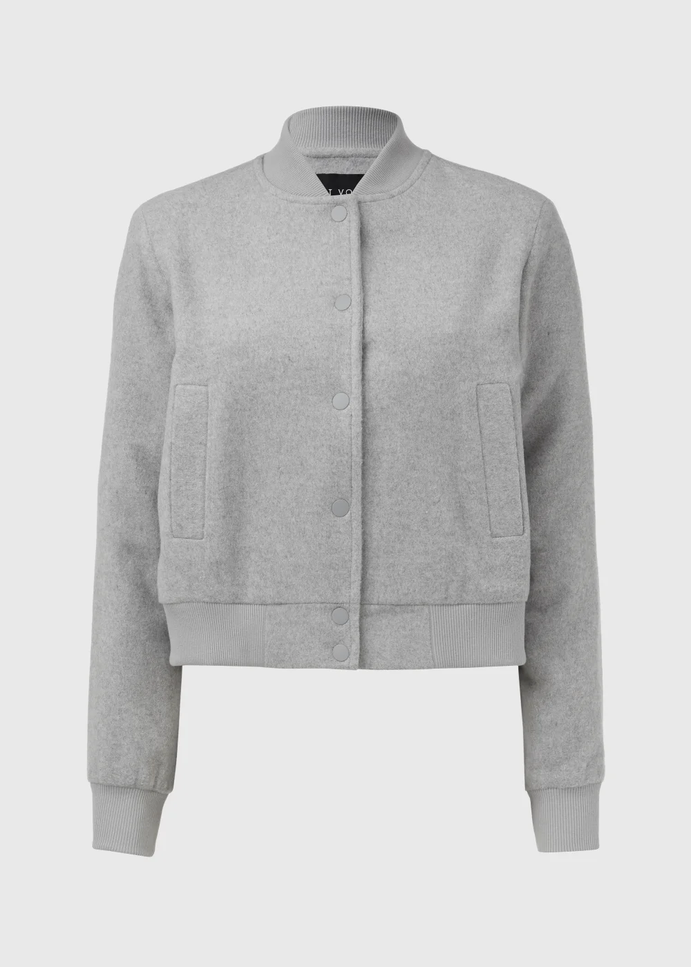 Et Vous Grey Textured Bomber Jacket - 8 Image 5