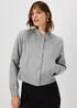 Et Vous Grey Textured Bomber Jacket - 8 Image 1