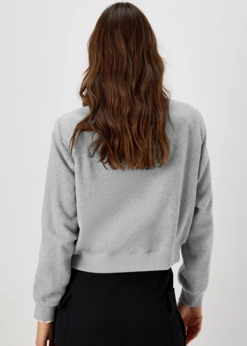 Et Vous Grey Textured Bomber Jacket - 8 Image 2