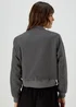 Et Vous Charcoal Textured Bomber Jacket - 8 Image 2