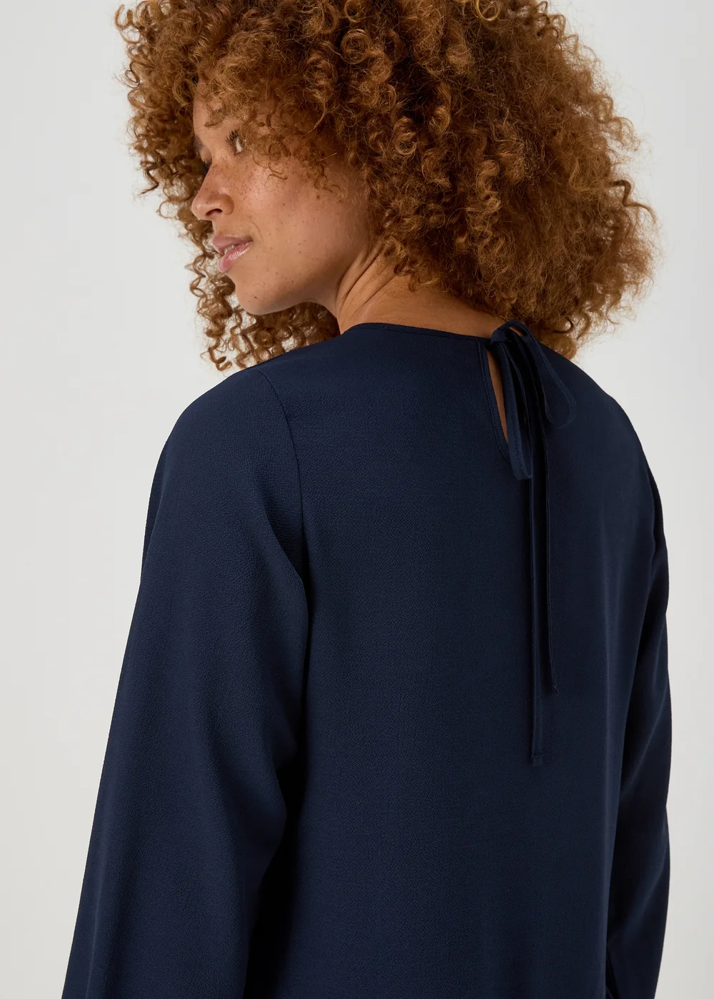 Navy Peplum Blouse - 8 Image 3