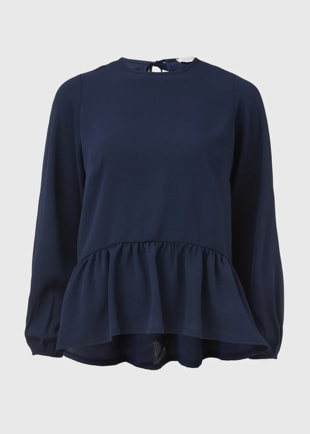Navy Peplum Blouse - 8 Image 5