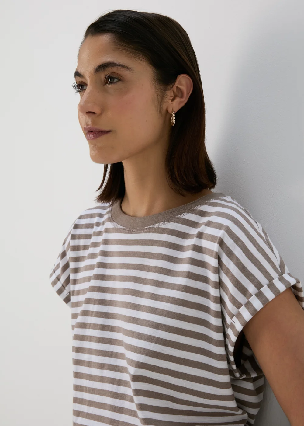 White Stripe Relaxed Fit T-Shirt - S Image 3
