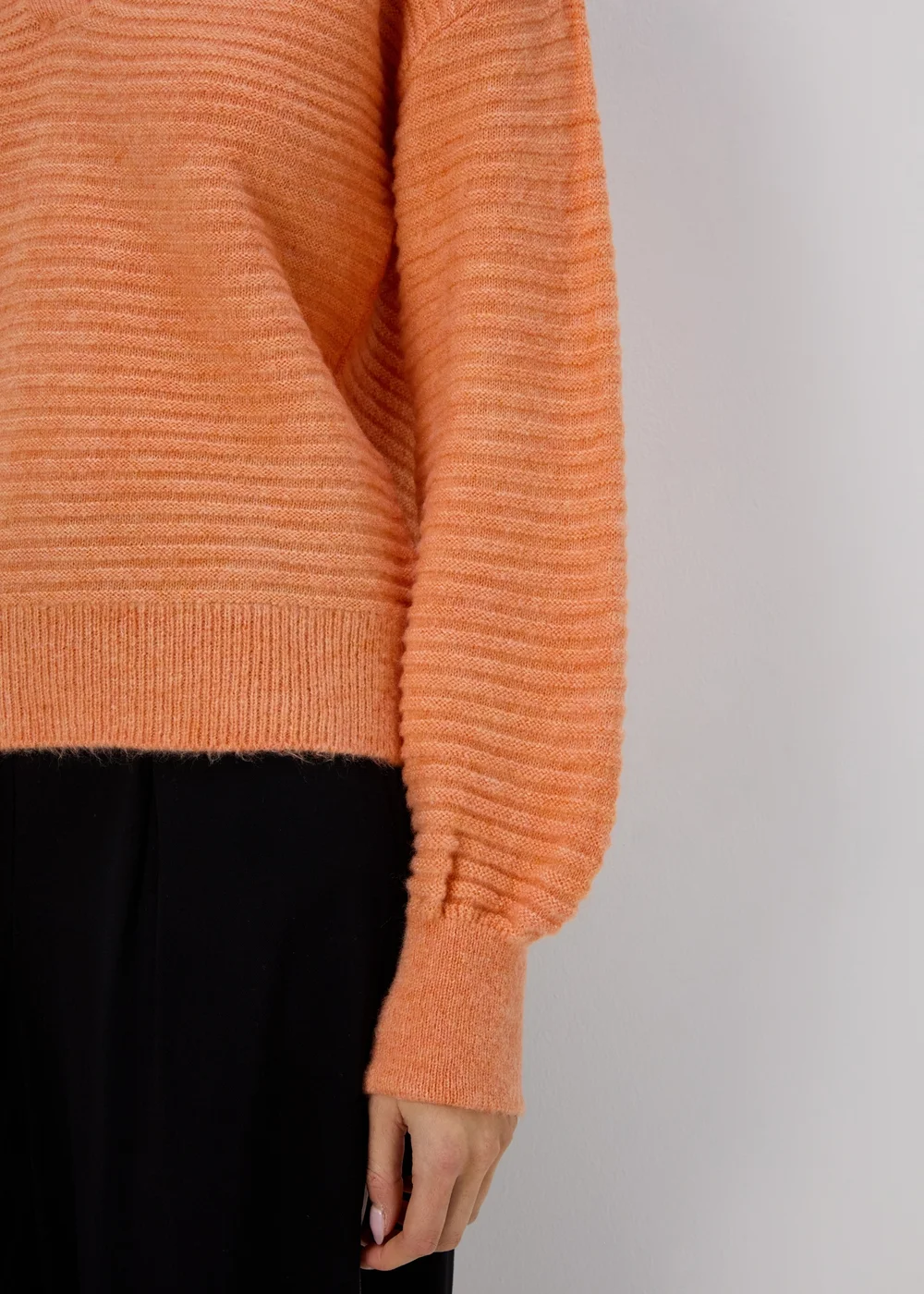 Et Vous Orange V Neck Polo Jumper - 8 Image 3