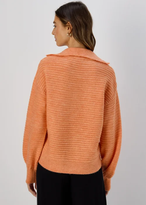 Et Vous Orange V Neck Polo Jumper - 8 Image 2