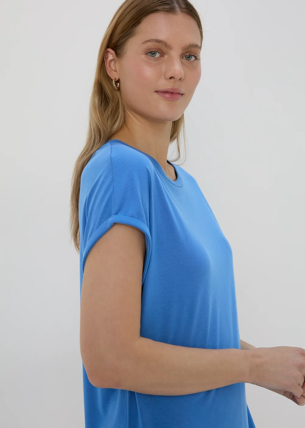 Blue Longline T-Shirt - S Image 3