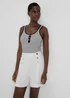Et Vous White Button Shorts - 8 Image 1