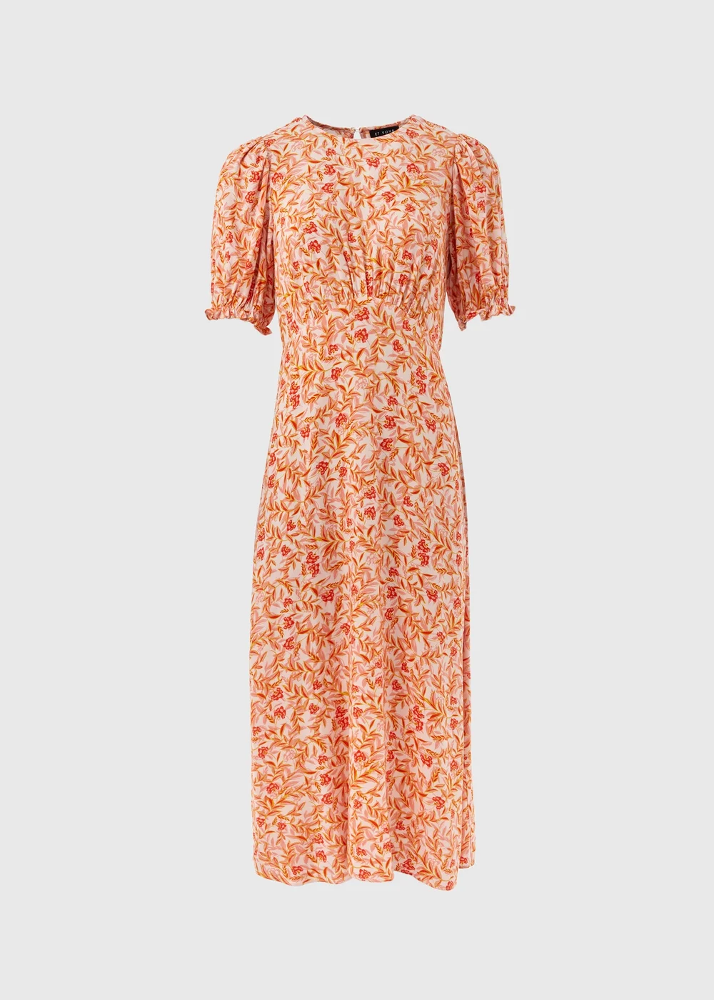 Et Vous Pink Floral Midi Tea Dress - 8 Image 5