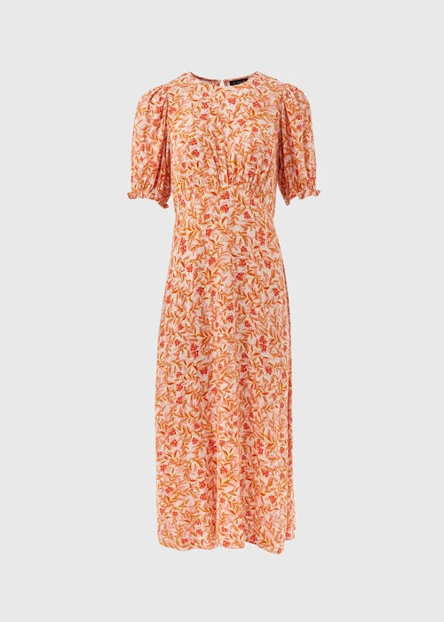Et Vous Pink Floral Midi Tea Dress - 8 Image 5