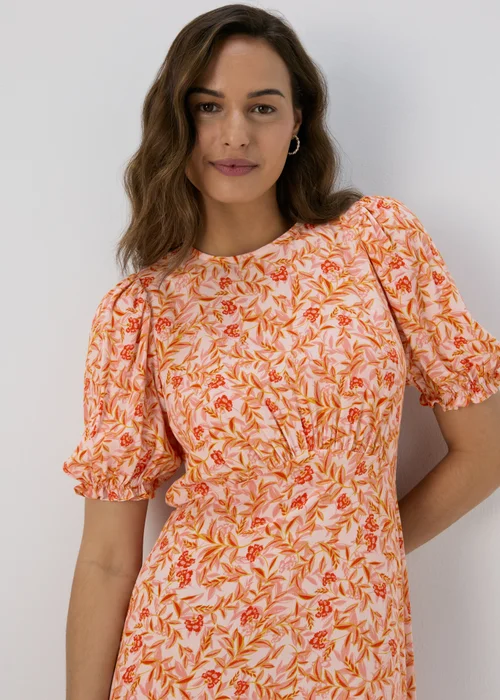 Et Vous Pink Floral Midi Tea Dress - 8 Image 3