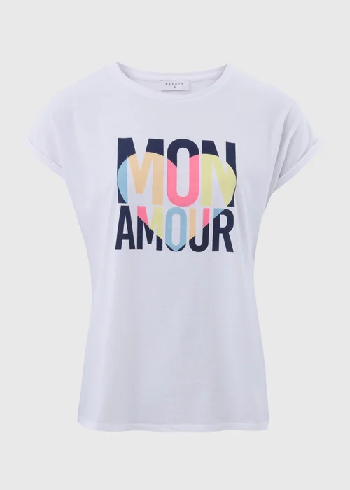 White Amour Slogan T-Shirt - S Image 5