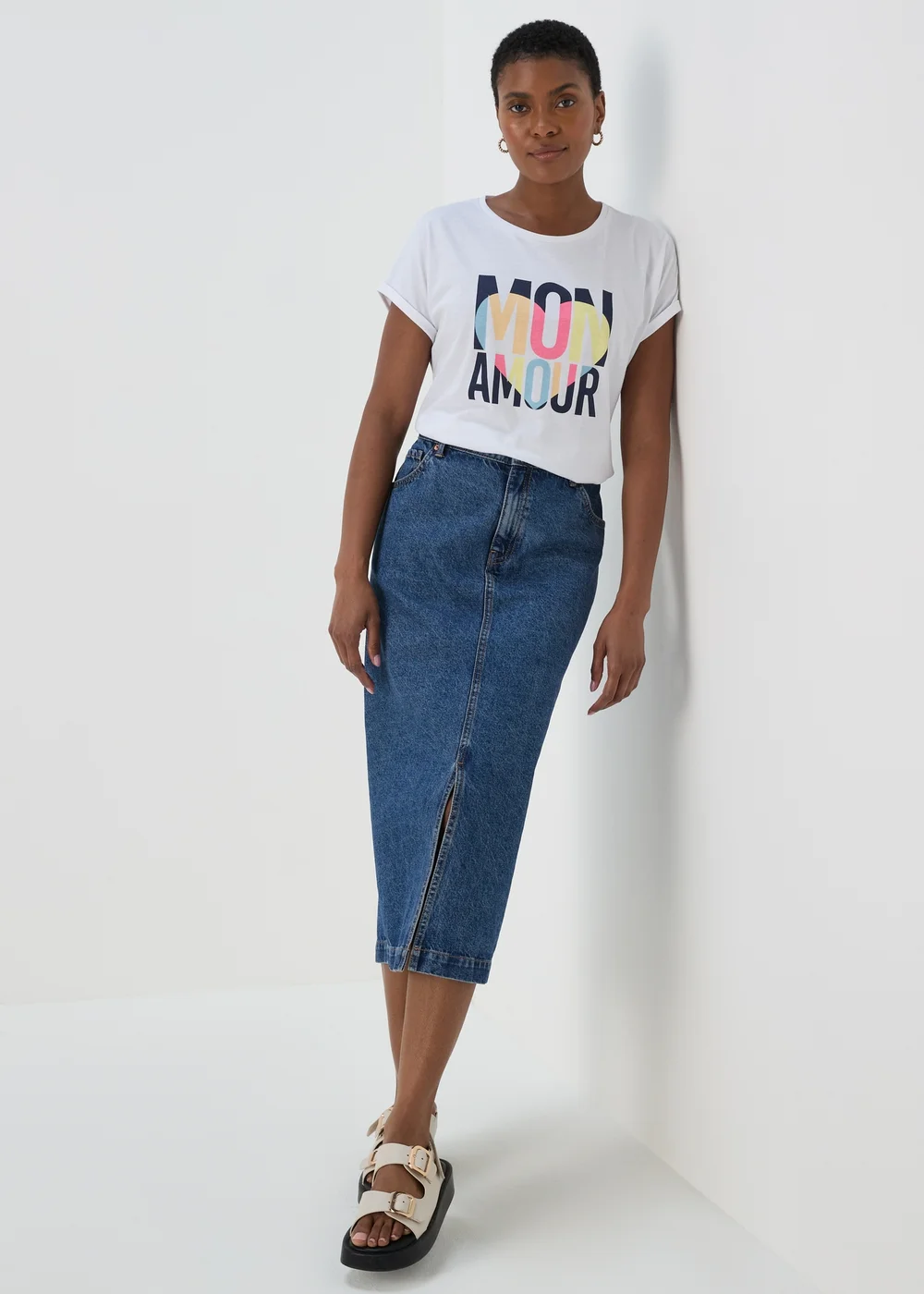 White Amour Slogan T-Shirt - S Image 4