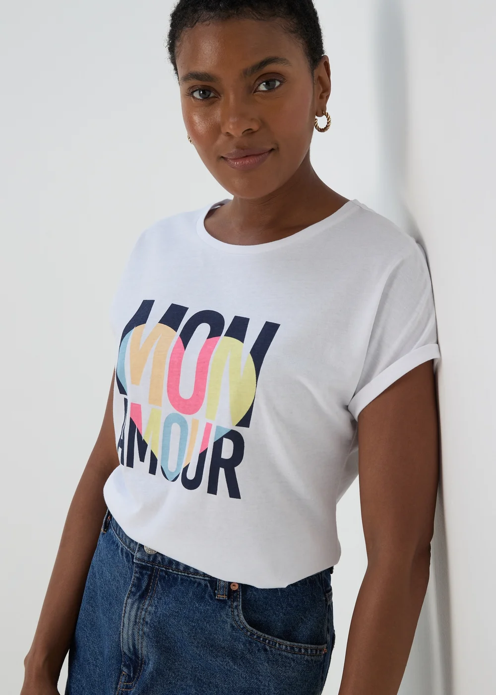 White Amour Slogan T-Shirt - S Image 3