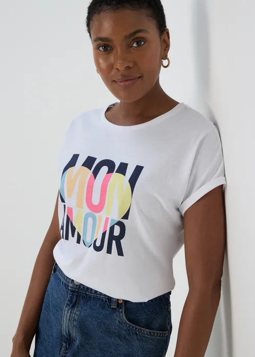 White Amour Slogan T-Shirt - S Image 3