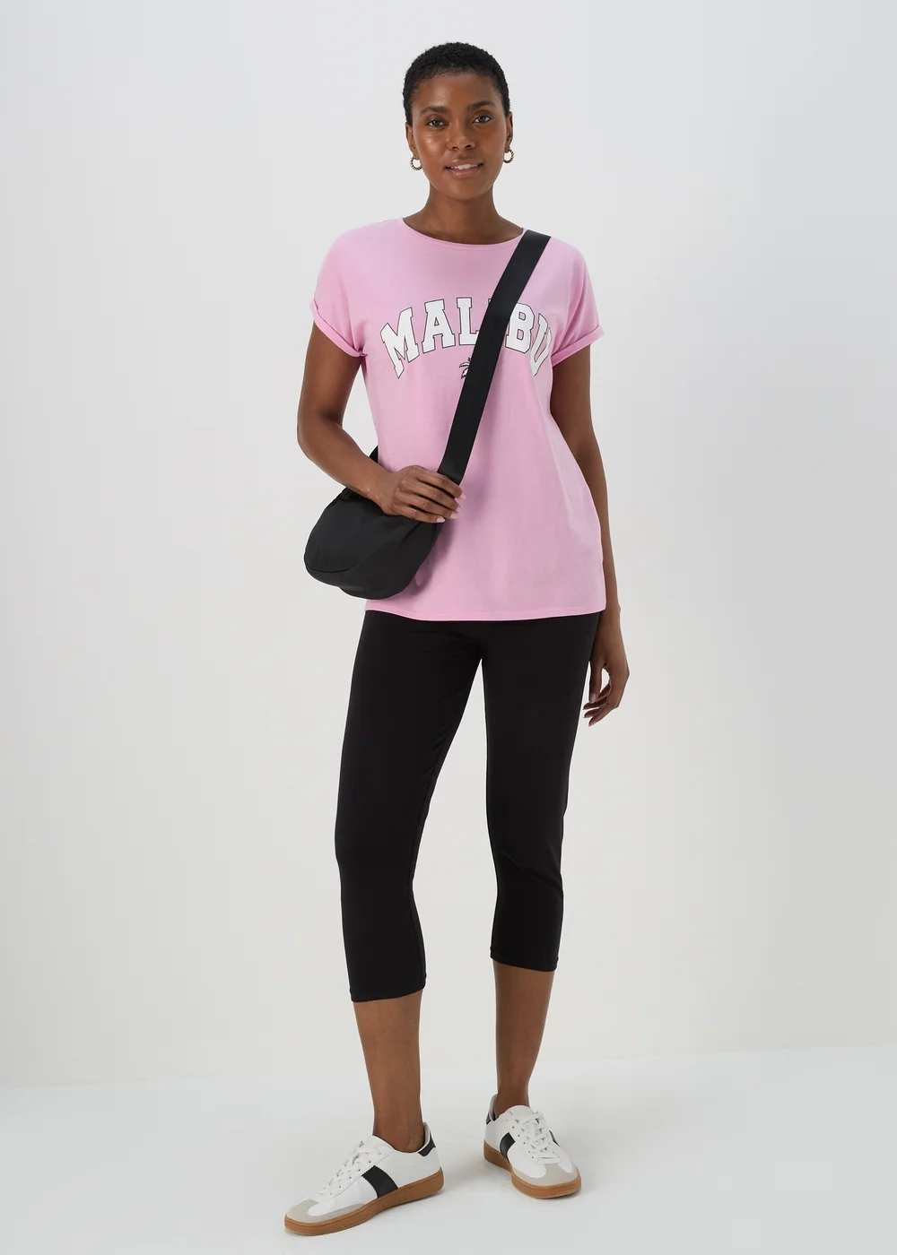 Pink Malibu Slogan T Shirt - S Image 4