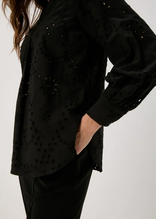 Et Vous Black Schiffli Shirt - 8 Image 3