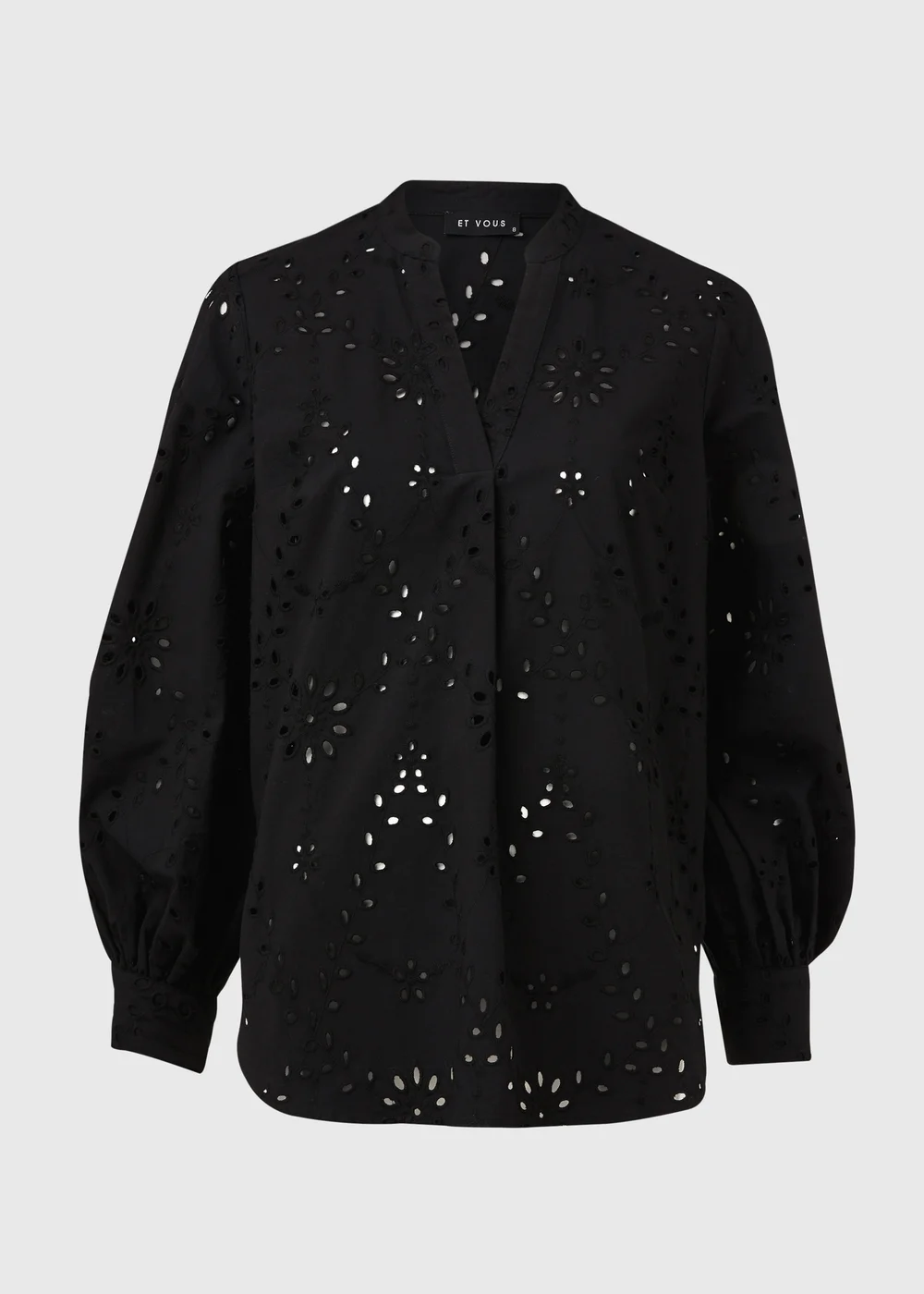 Et Vous Black Schiffli Shirt - 8 Image 5