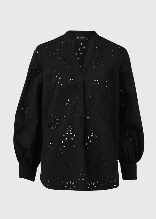 Et Vous Black Schiffli Shirt - 8 Image 5