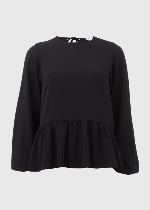 Black Peplum Blouse - 8 Image 7