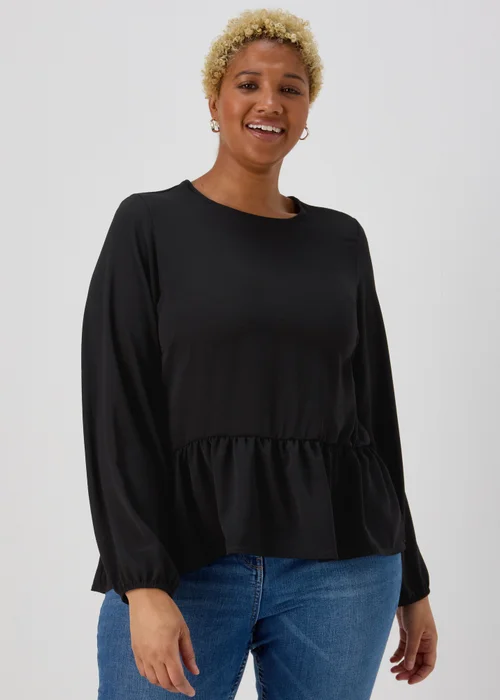 Black Peplum Blouse - 8 Image 1