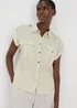 Et Vous Nude Oatmeal Sleeveless Utility Blouse Top - Size 8 Image 1