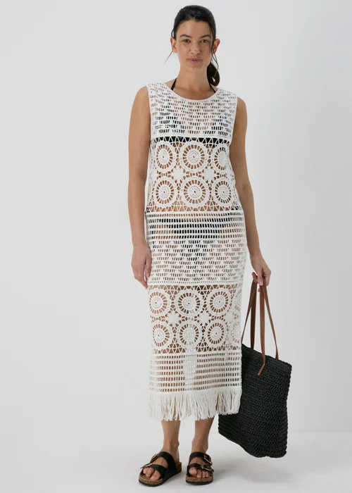 White Crochet Dress - 8 Image 1