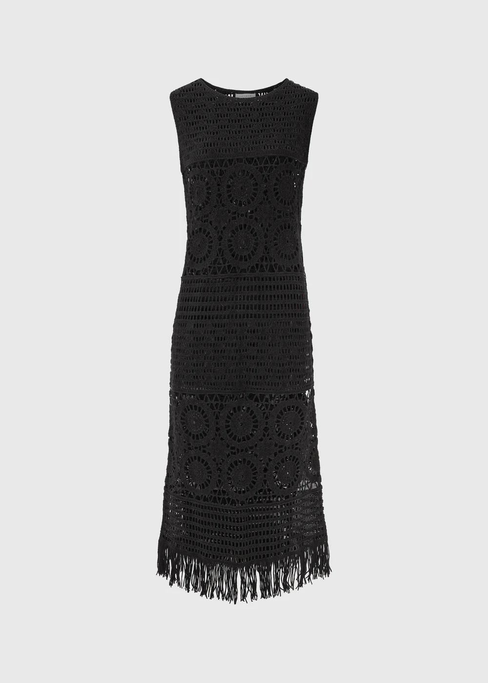 Black Crochet Midi Dress - 8 Image 4