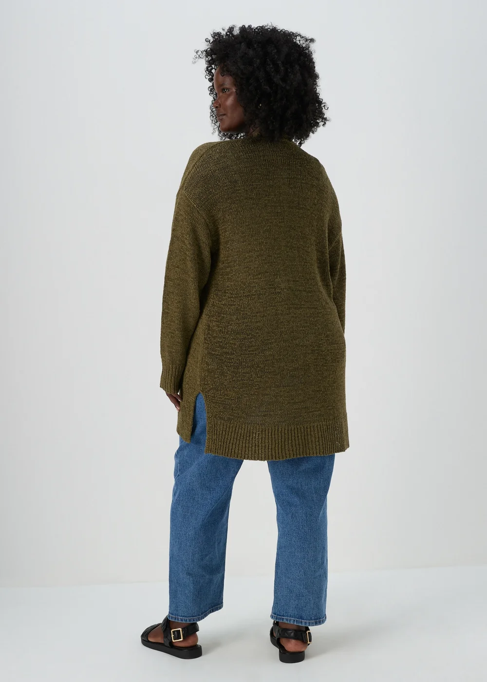 Papaya Petite Khaki Knit Cardigan - XS Image 2