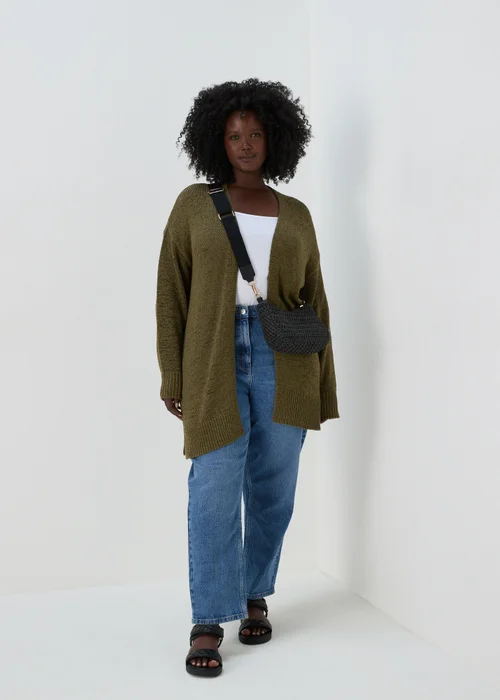 Papaya Petite Khaki Knit Cardigan - XS Image 4