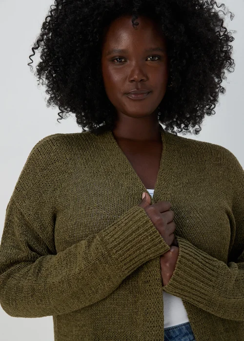 Papaya Petite Khaki Knit Cardigan - XS Image 3