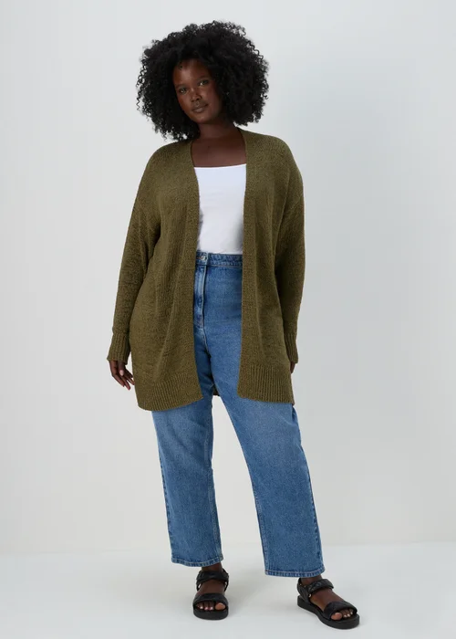 Papaya Petite Khaki Knit Cardigan - XS Image 1