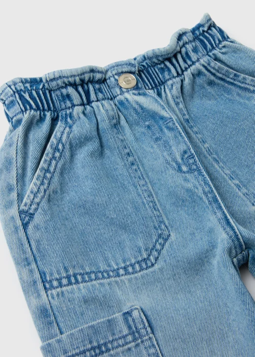 Girls Blue Cargo Jeans (1-7yrs) - Age 2 - 3 Years Image 2