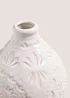 White Textured Vase (18.5cm x 18.5cm x 2cm) Image 2