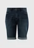 Dark Wash Stretch Denim Shorts - 30 Image 5
